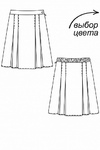 Юбка ЮД-01 Катя сине-красная клетка