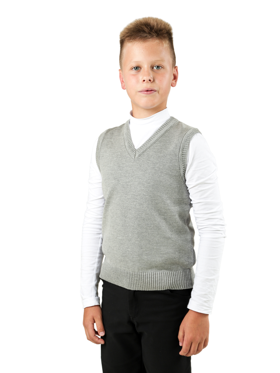 Жилет Ж08-101 гладь св.серый