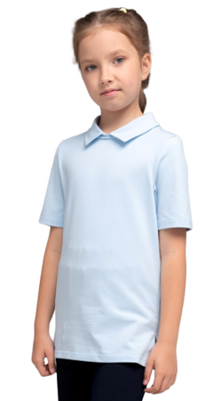 Поло д/д ЛАДНО 627 короткий рукав голубой