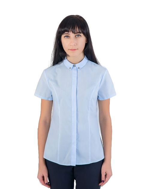 Блузка Ажур 0037К голубой